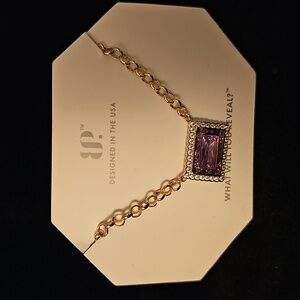 Bomb Party Gold And Lavender Topaz Necklace